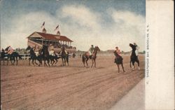 Horse Racing at Sheepshead Bay, Brooklyn, NY Postcard