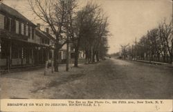 Broadway on Way to Jericho, Hicksville, NY - Divided Back Era Postcard