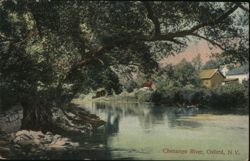 Chenango River, Oxford, NY Postcard