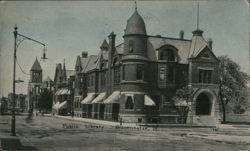 Public Library, Bloomington, IL Postcard