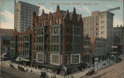 15th and Farnam Streets, Omaha, NE Postcard