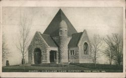 Chapel, Highland Lawn Cemetery, Terre Haute Postcard