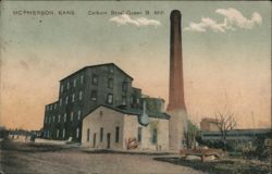 Colburn Bros' Queen B. Mill, McPherson, KS Postcard