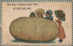 Giant Potato at Butler, MO Postcard