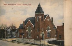 First Presbyterian Church, Oconto, Wis. Postcard