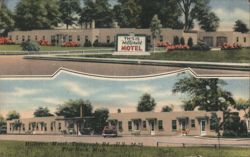 Hillcrest Motel, Telegraph Rd., US 24-25, Flat Rock, MI Postcard