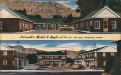 Bidwell's Motel & Apartments, Pocatello, Idaho Postcard