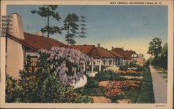 May Street, Southern Pines, NC Postcard