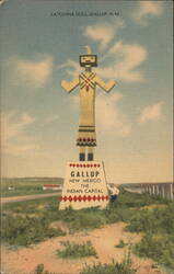 Giant Kachina Doll, Gallup, New Mexico - The Indian Capital Postcard