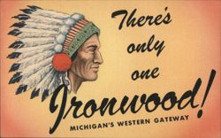 There's Only One Ironwood! Michigan's Western Gateway Postcard