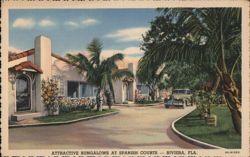 Attractive Bungalows at Spanish Courts, Riviera, FL Postcard