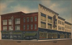 A. J. Collins Co. Furniture 1920 and 1947 Buildings Postcard