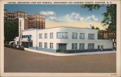 Central Greyhound Lines Bus Terminal, Syracuse, NY Postcard