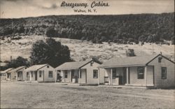 Breezeway Cabins, Walton, NY Postcard