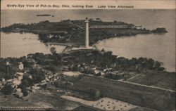 Bird's-Eye View of Put-In-Bay, Ohio, Looking East Postcard