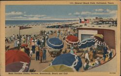 Stewart Beach Park, Galveston, Texas - Main Pavilion Dining Terrace Postcard