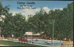 Camp Landa Swimming Pool Postcard