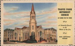 Travis Park Methodist Church, San Antonio, TX - Future Plan Postcard