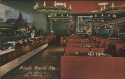 Rand's Round Up Restaurant Interior Postcard