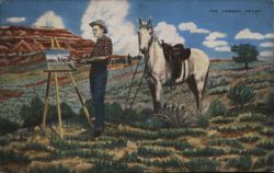 The Cowboy Artist - Painting the West Postcard