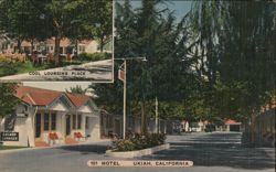 101 Motel, Ukiah, CA - Cool Lounging Place Postcard