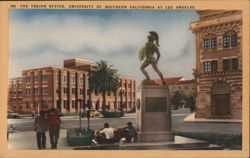 The Trojan Statue, University of Southern California Postcard