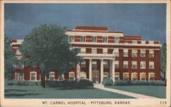 Mt. Carmel Hospital, Pittsburg, Kansas Postcard