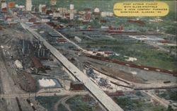 First Avenue Viaduct, Sloss-Sheffield Steel & Iron Company Furnaces Postcard