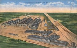 Lima Locomotive Works, Lima, Ohio Postcard