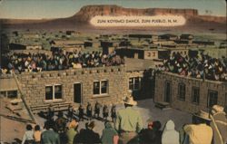 Zuni Koyemci Dance, Zuni Pueblo, NM Postcard