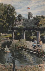 Main Building from Inspiration Point, Paradise Valley Sanitarium Postcard