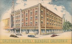 California Hotel, Glendale CA Postcard