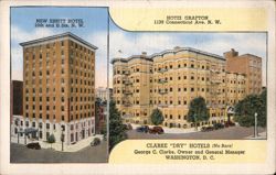 New Ebbitt and Hotel Grafton, Washington D.C. Postcard