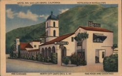 Motel Inn, San Luis Obispo, California Postcard