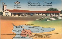 Harold's Motel, San Francisco - Newest & Most Convenient Postcard