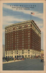 Hotel Melbourne, Lindell Boulevard at Grand Avenue Postcard