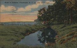 Model of Palestine, Chautauqua, NY on Lake Chautauqua Postcard