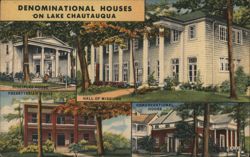 Denominational Houses on Lake Chautauqua Postcard