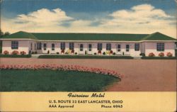 Fairview Motel, Lancaster, OH Postcard