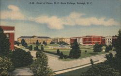 Court of Ceres, NC State College, Raleigh, NC Postcard