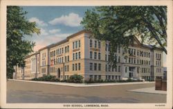 Lawrence High School, Lawrence MA Postcard