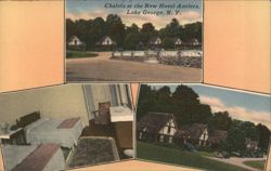 Chalets at the New Hotel Antlers, Lake George, NY Postcard