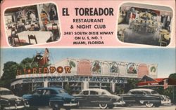 El Toreador Restaurant & Night Club, Miami, Florida Postcard