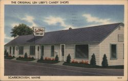 Len Libby's Candy Shop, Scarborough, ME Postcard