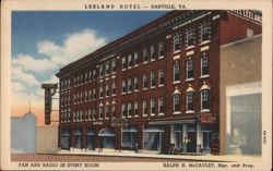 Leland Hotel, Danville, VA Postcard