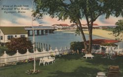 View of Beach from Marginal Way House, Ogunquit, Maine Postcard