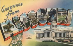 Greetings from Missouri Postcard