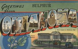 Greetings from Sulphur Oklahoma Postcard