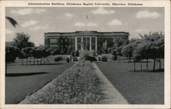 Oklahoma Baptist University Administration Building, Shawnee, OK Postcard