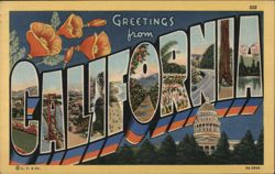 Greetings from California Postcard